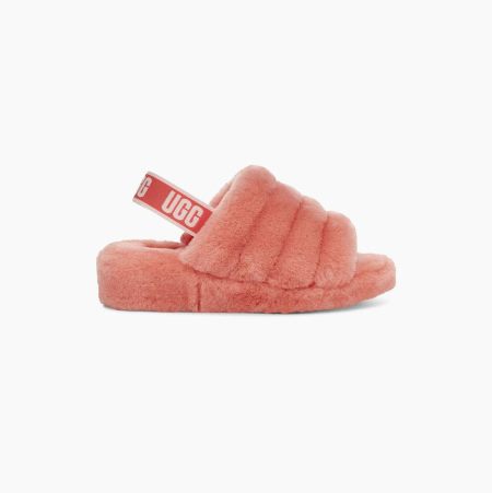 UGG Fluff Yeah Coral Slides for Women (KCBP49327)